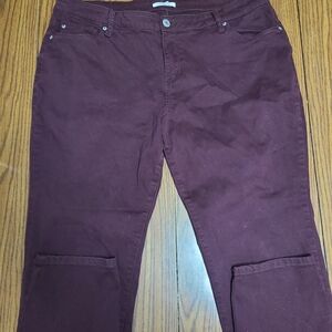 STS Blue Women's Jeans in Burgundy